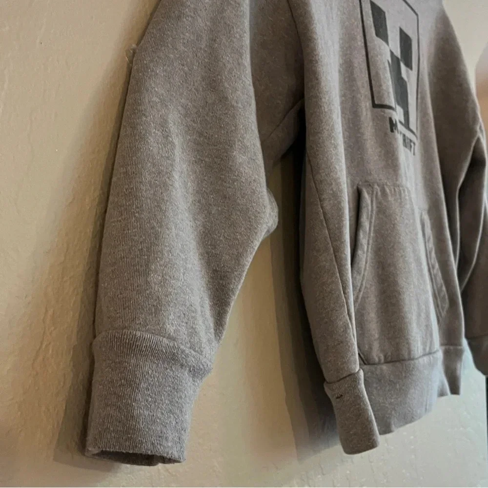 Old Navy Minecraft Grey Hoodie Sweatshirt, Unisex L (10-12)